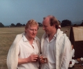 Robin and Alistair Bell discuss \"tactics\" at Bovington Camp, Dorset
